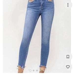 Flying Monkey- high rise crop skinny jeans